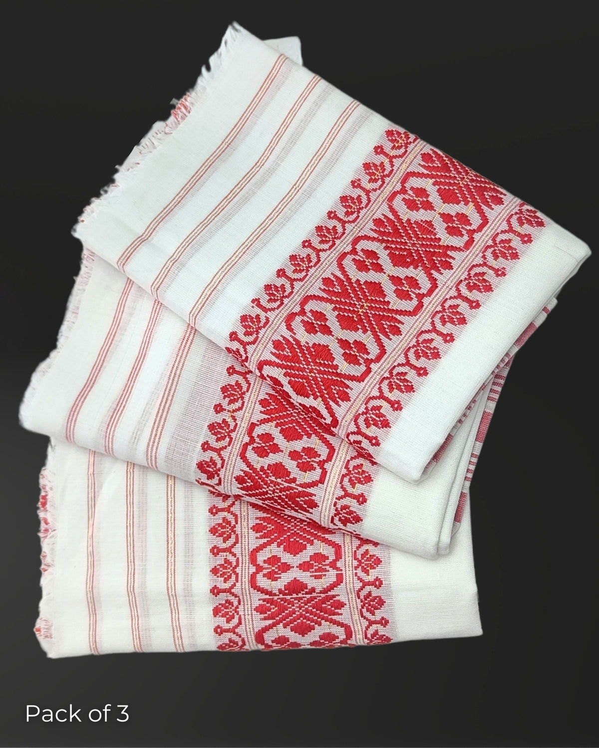 Assamese gamusa - cotton (Pack of 3)
