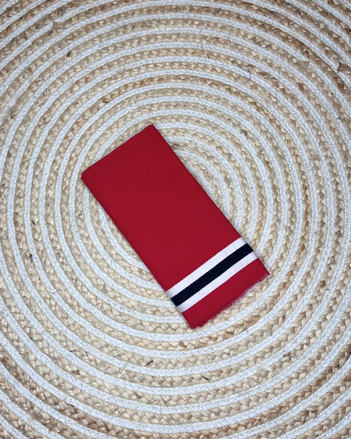 Ribi design Mising mekhela sador -Red