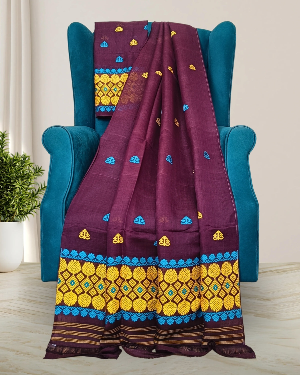 Nuni cotton mekhela sador