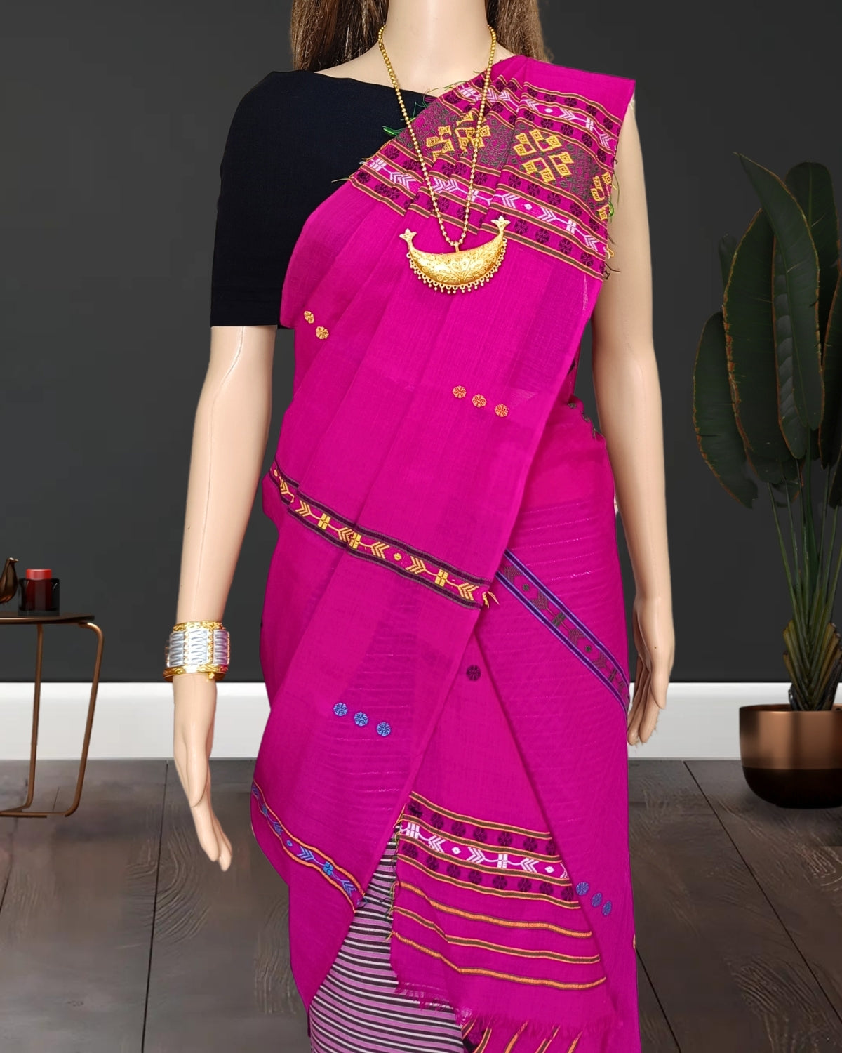 Gero design single chadar - Rani pink
