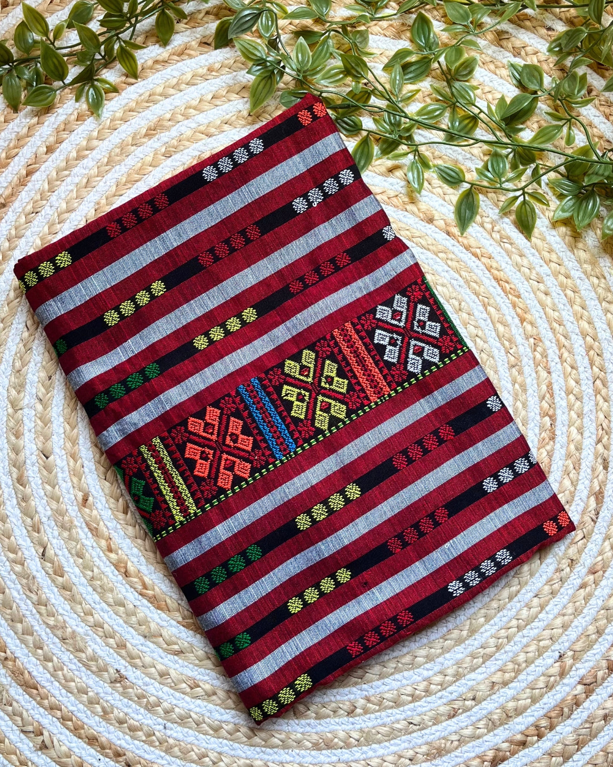 Ribi design Mising mekhela sador - Black