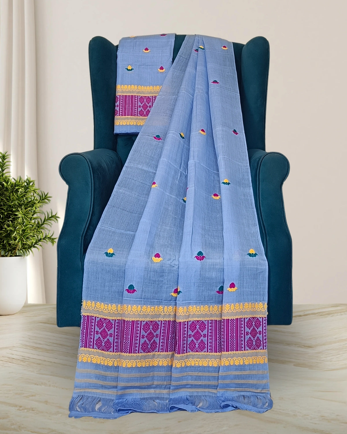 Nuni cotton mekhela sador