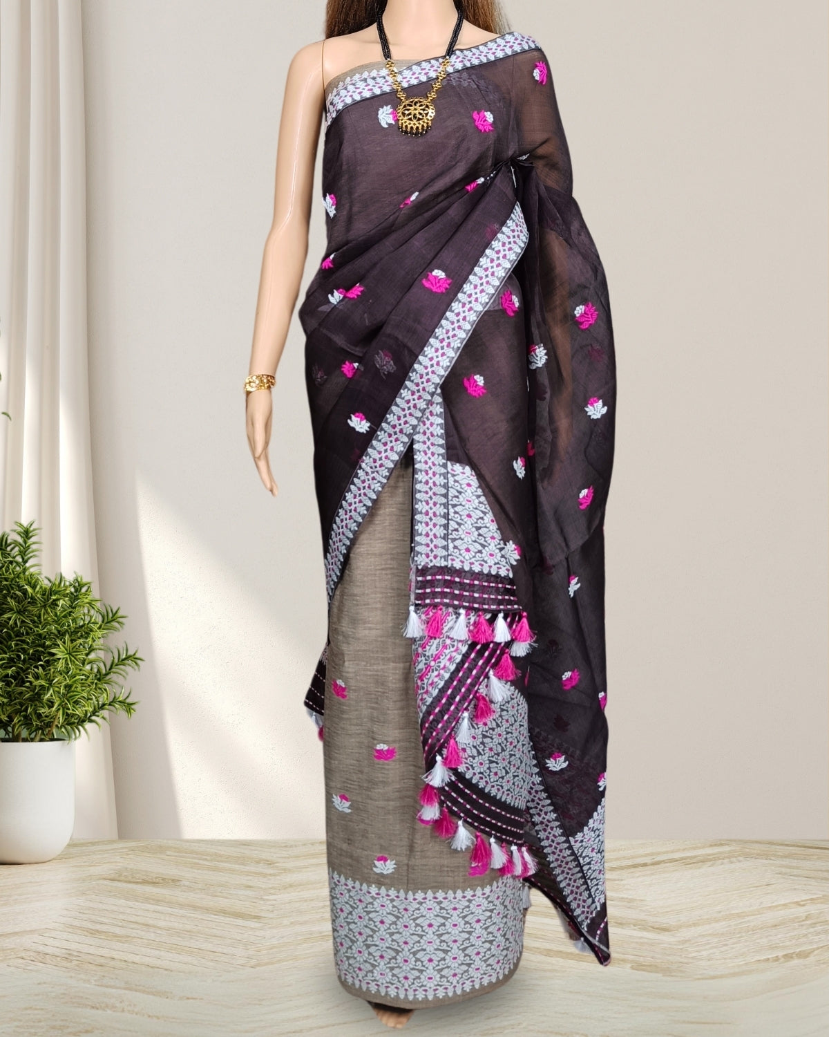 Eri silk and Nuni mekhela sador set