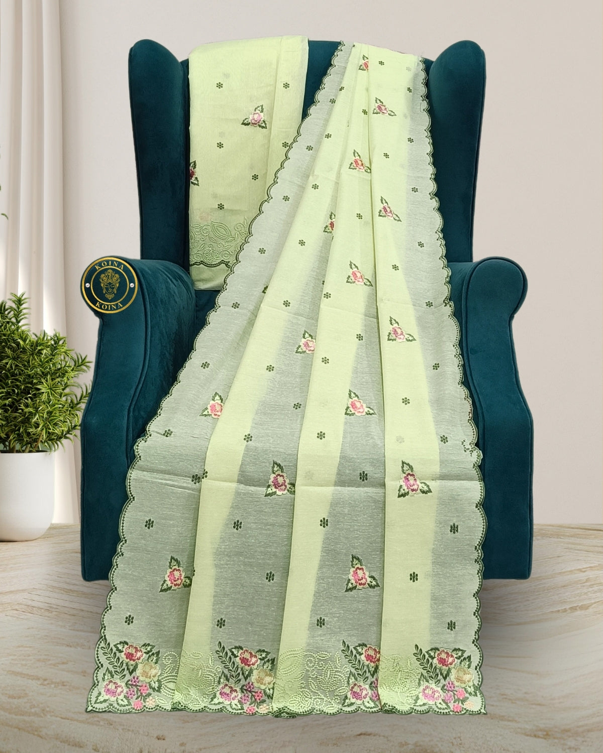 Cotton Embroidery Mekhela sador