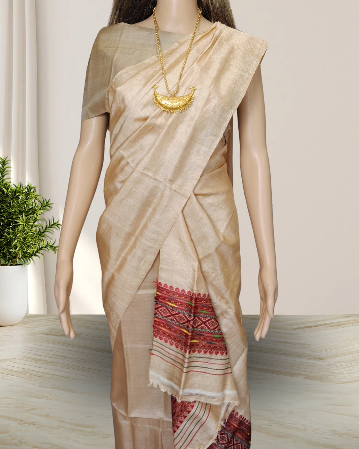 Pure tussar silk single sador