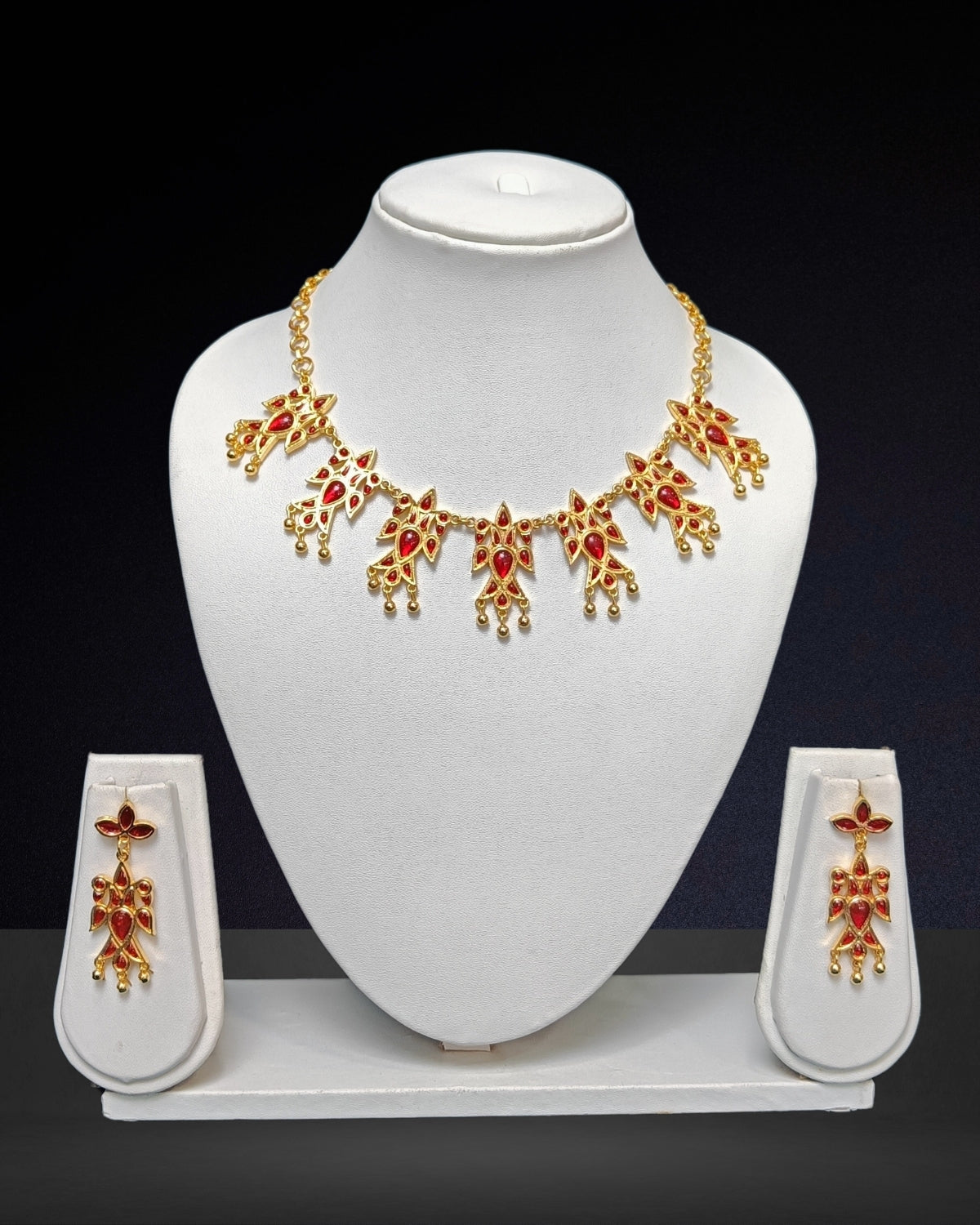 Red hensorai golpata set