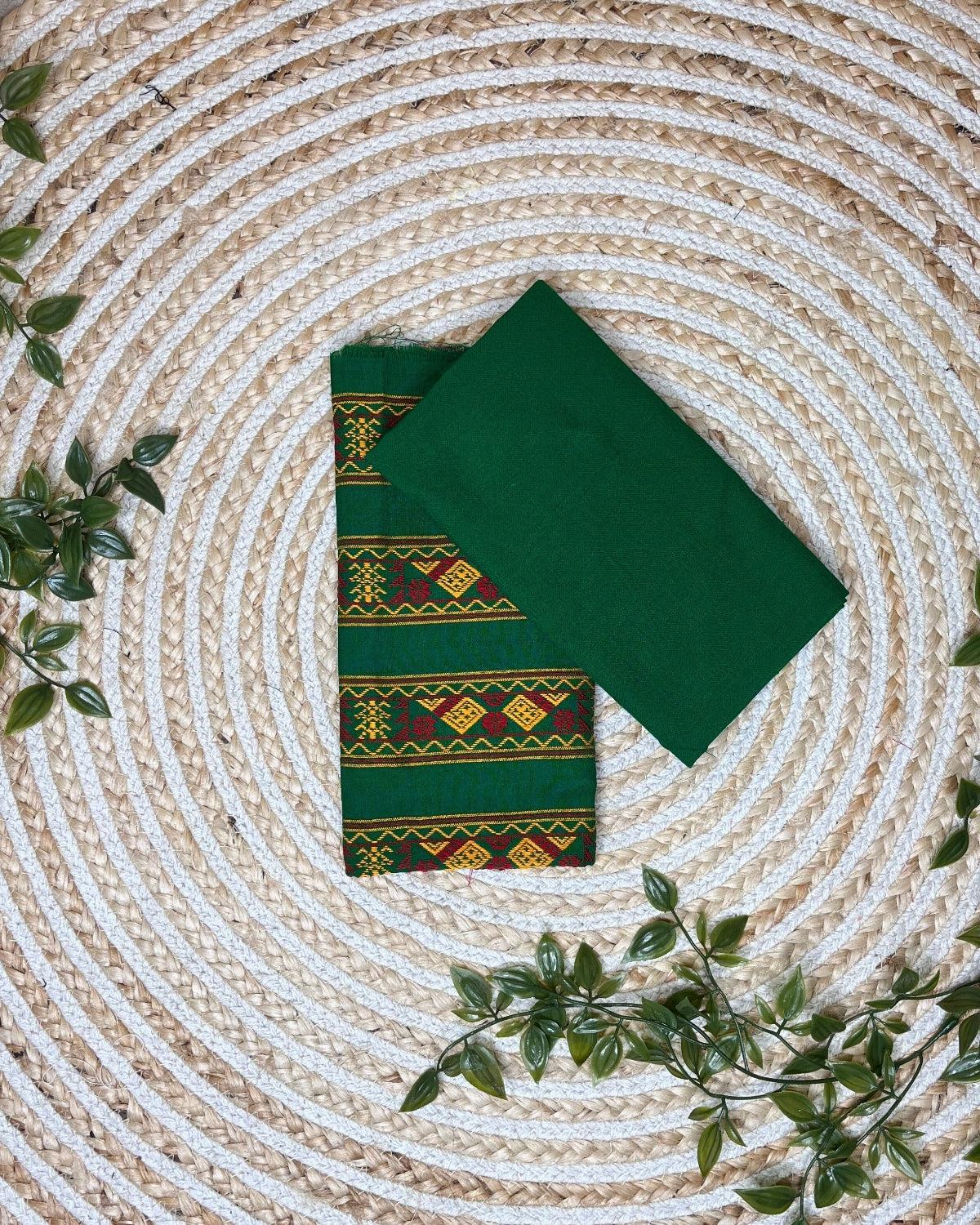 Green padmini cotton Mising mekhela sador