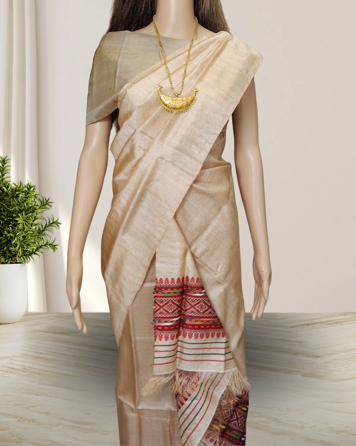 Pure tussar silk single sador