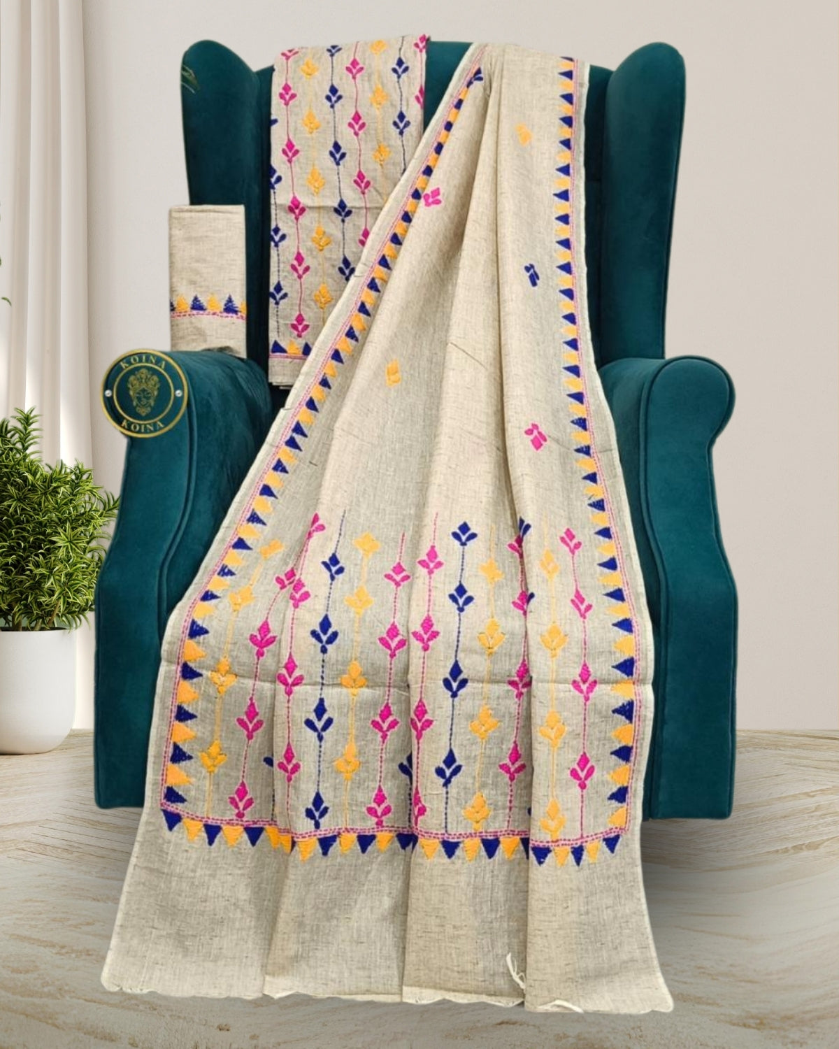 Khadi cotton mekhela sador