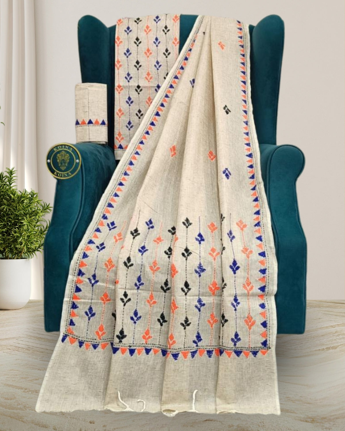 Khadi cotton mekhela sador