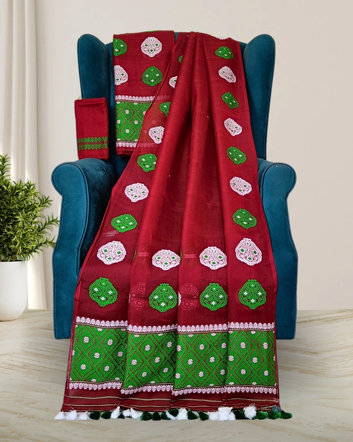 Premium kesapaat cotton mekhela sador