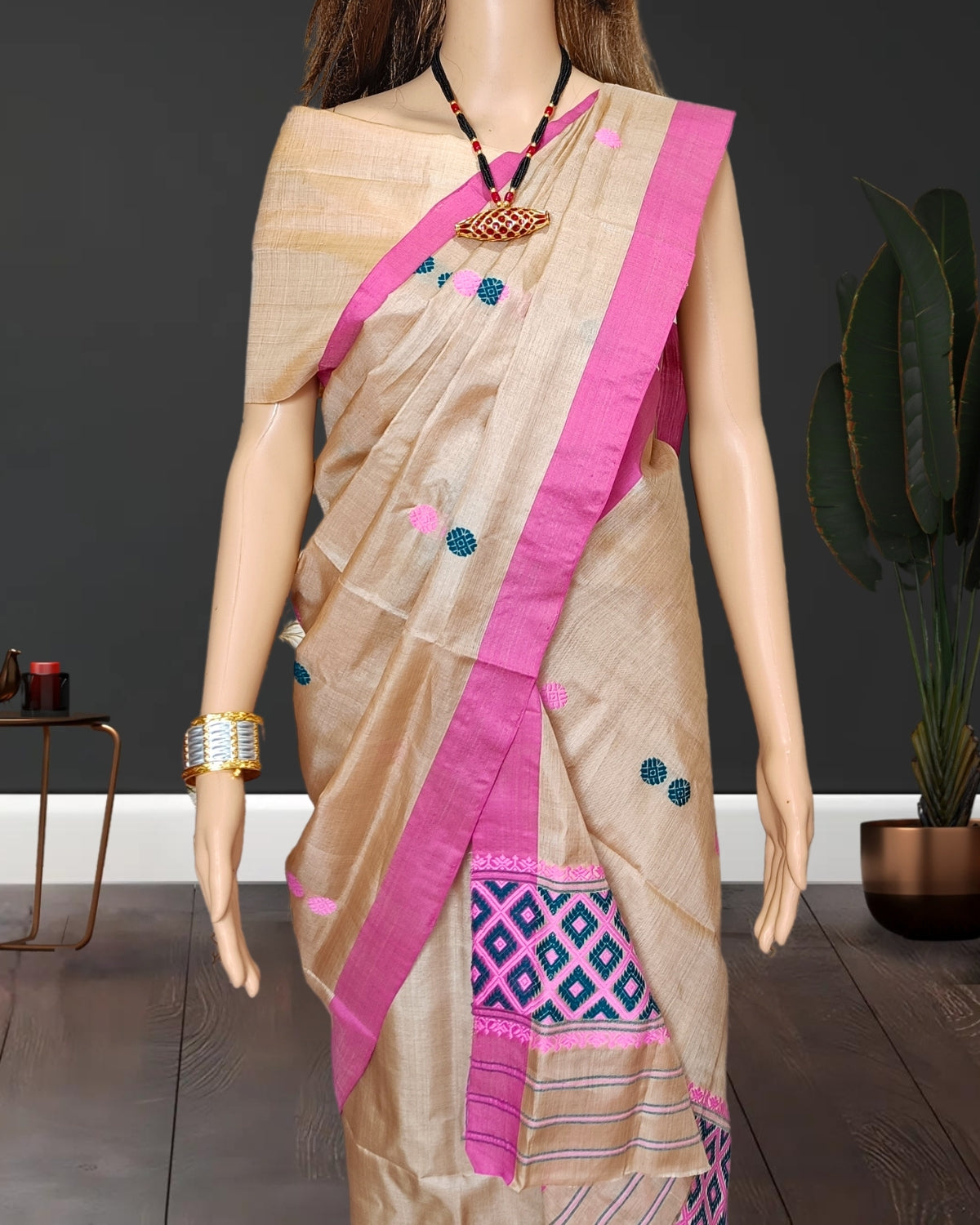 Tussar silk single sador