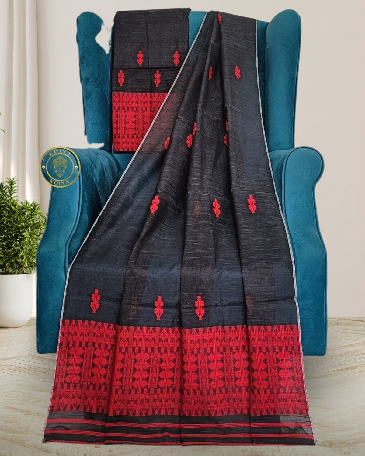 Staple cotton mekhela sador