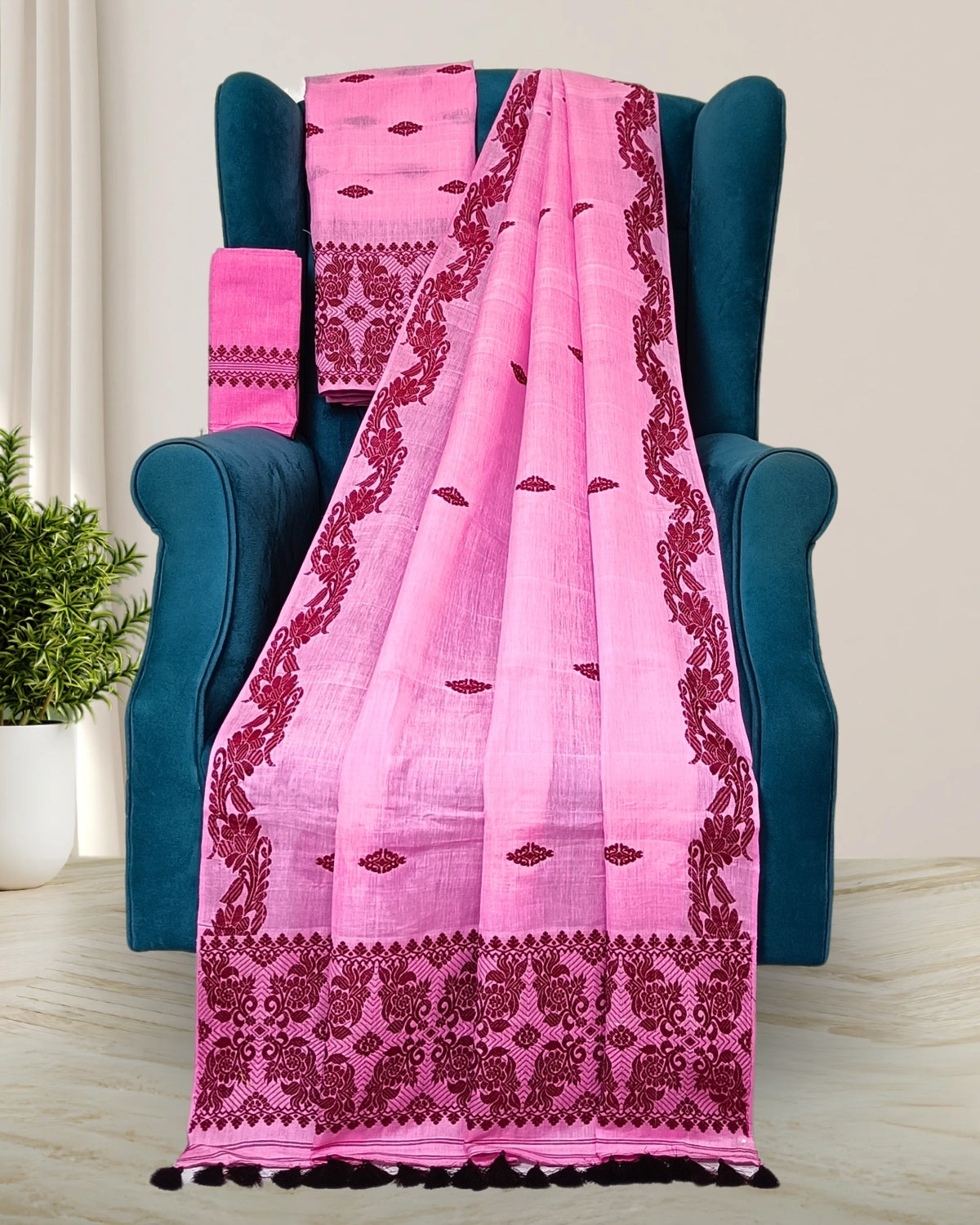 Fix pari Kesapaat cotton mekhela chadar