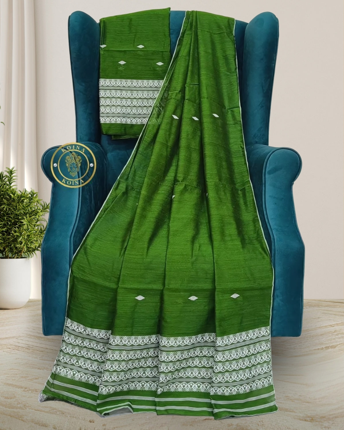 Staple cotton mekhela sador