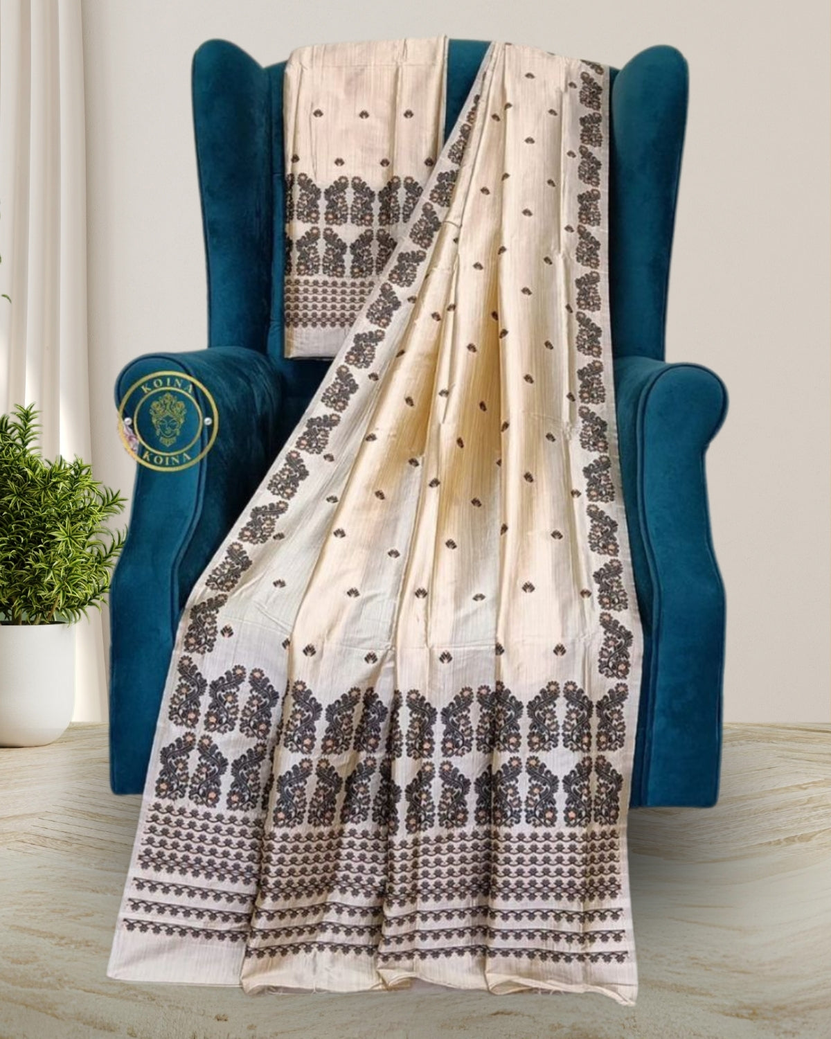 Raw silk mekhela sador