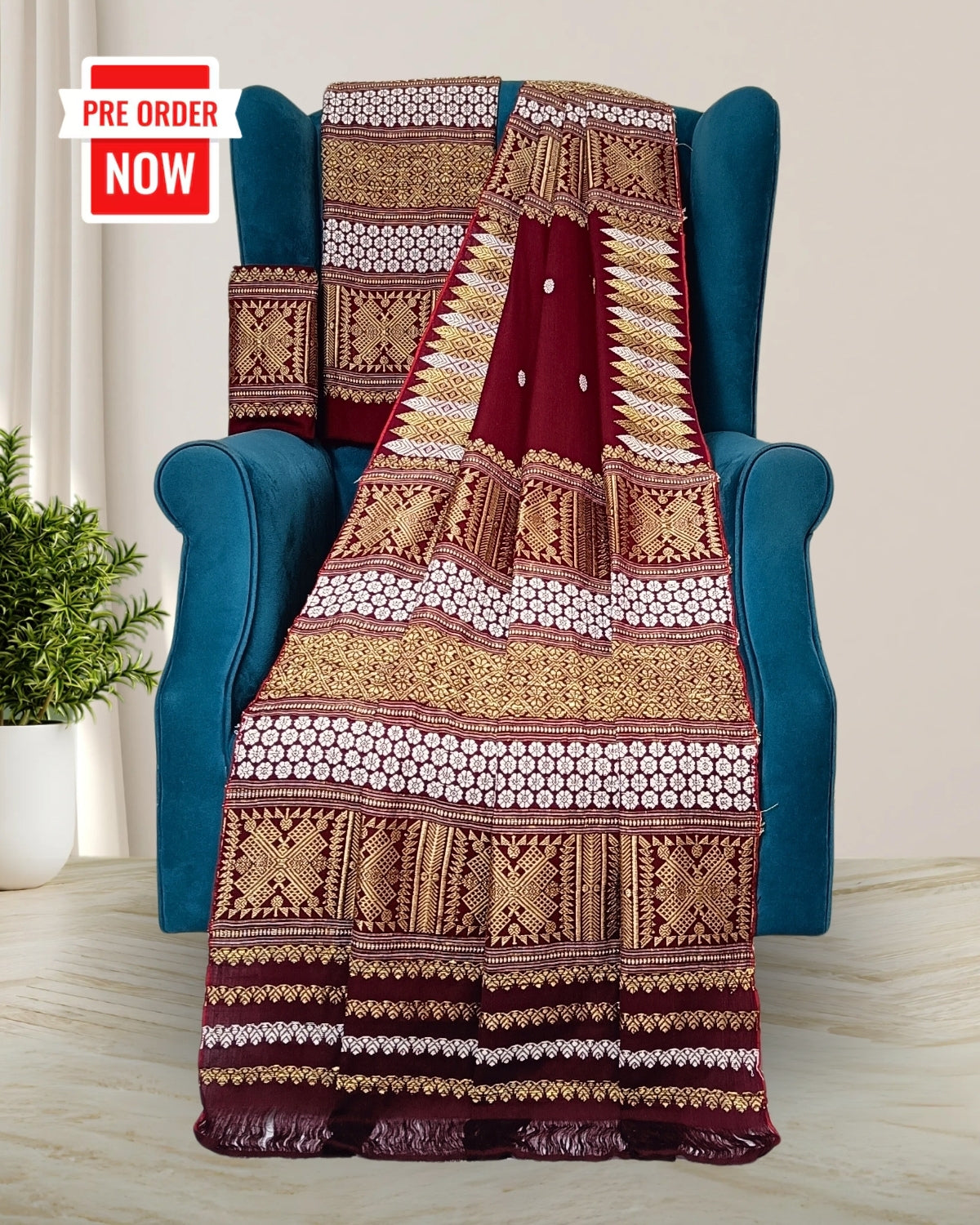 Padmini cotton mekhela sador with designer motifs