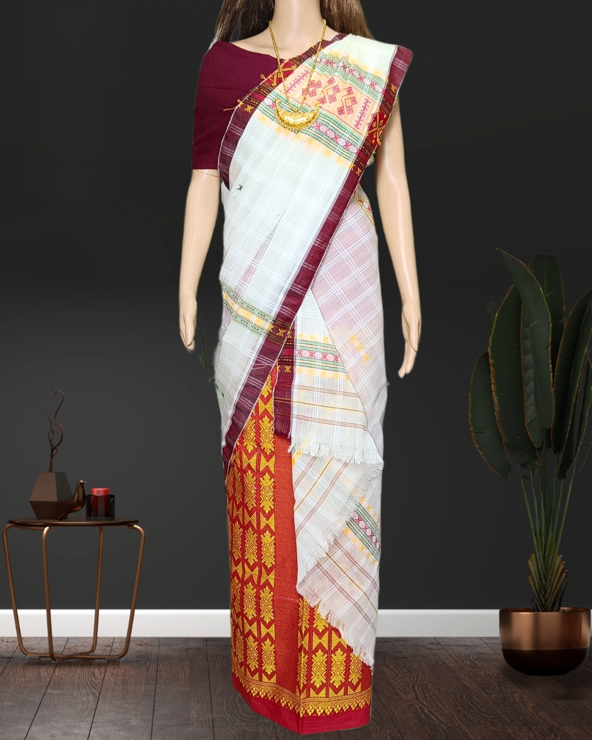 Gero design semi nuni single chadar - White