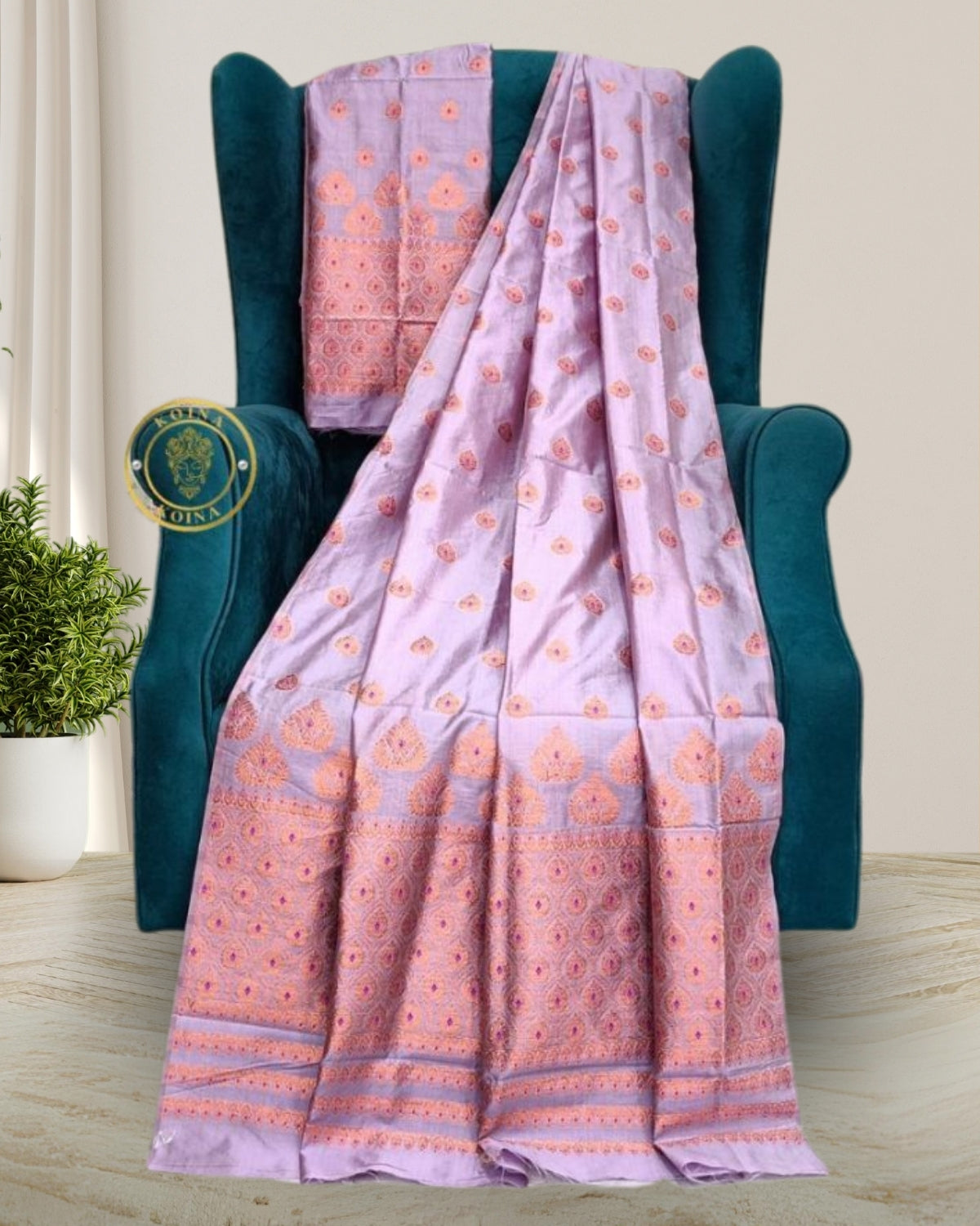 Dyed toss mekhela sador