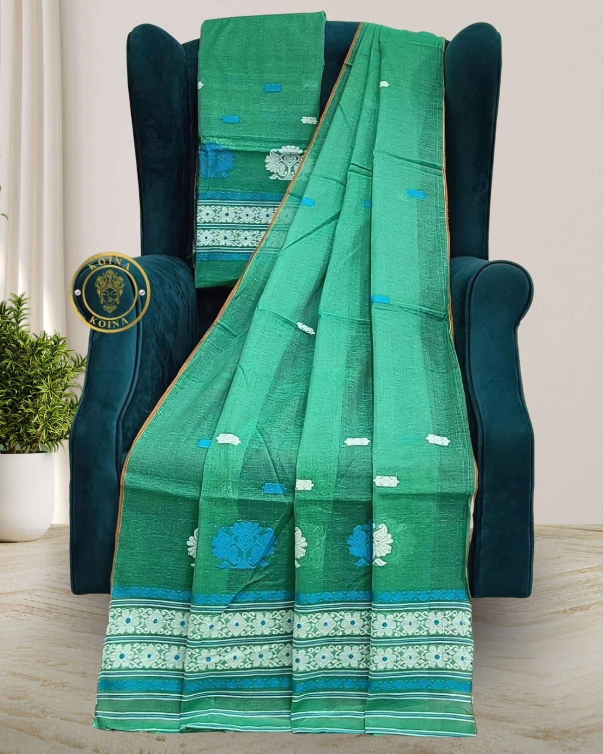 Staple cotton mekhela sador