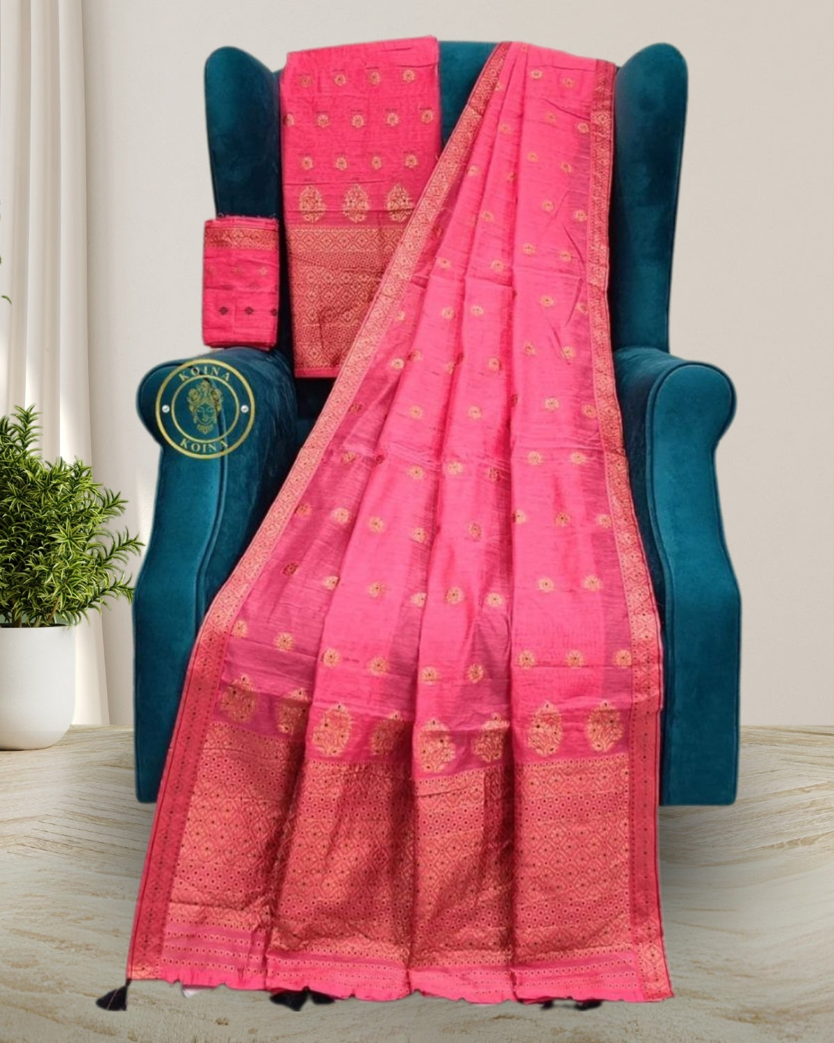 Slab cotton mekhela sador