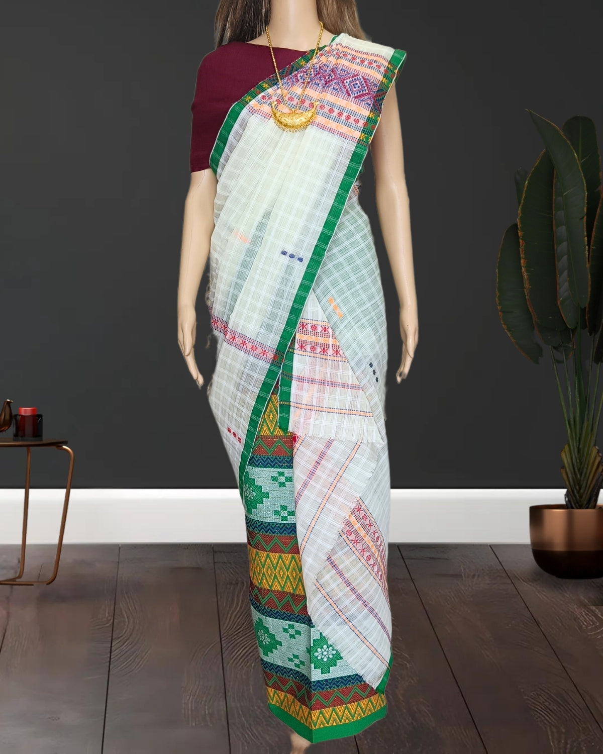 Gero design semi nuni single chadar - White