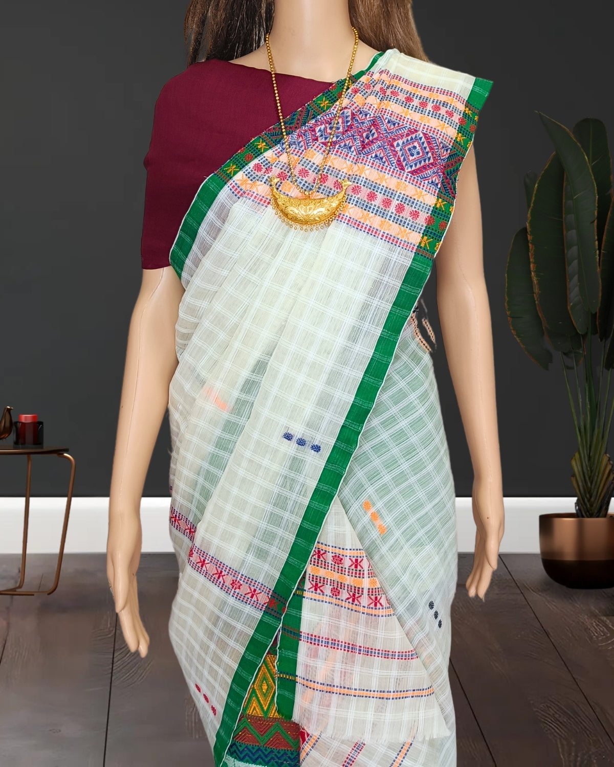 Gero design semi nuni single chadar - White