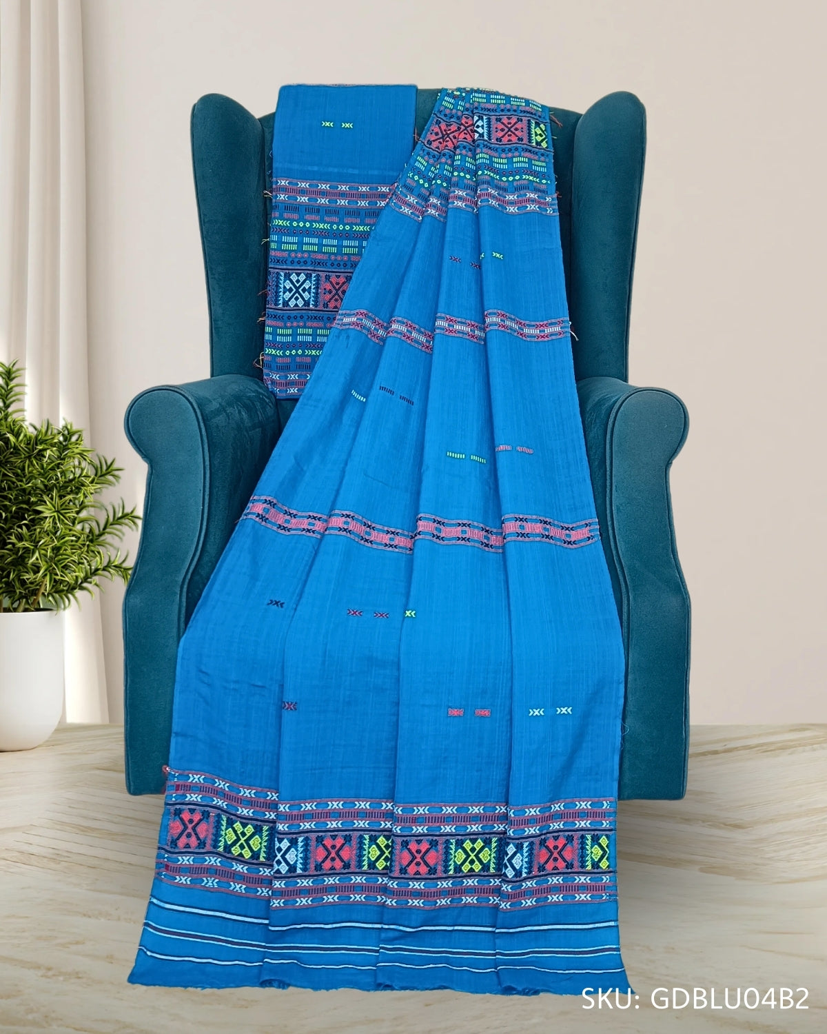 Gero design Assamese mekhela chadar - Mising handloom