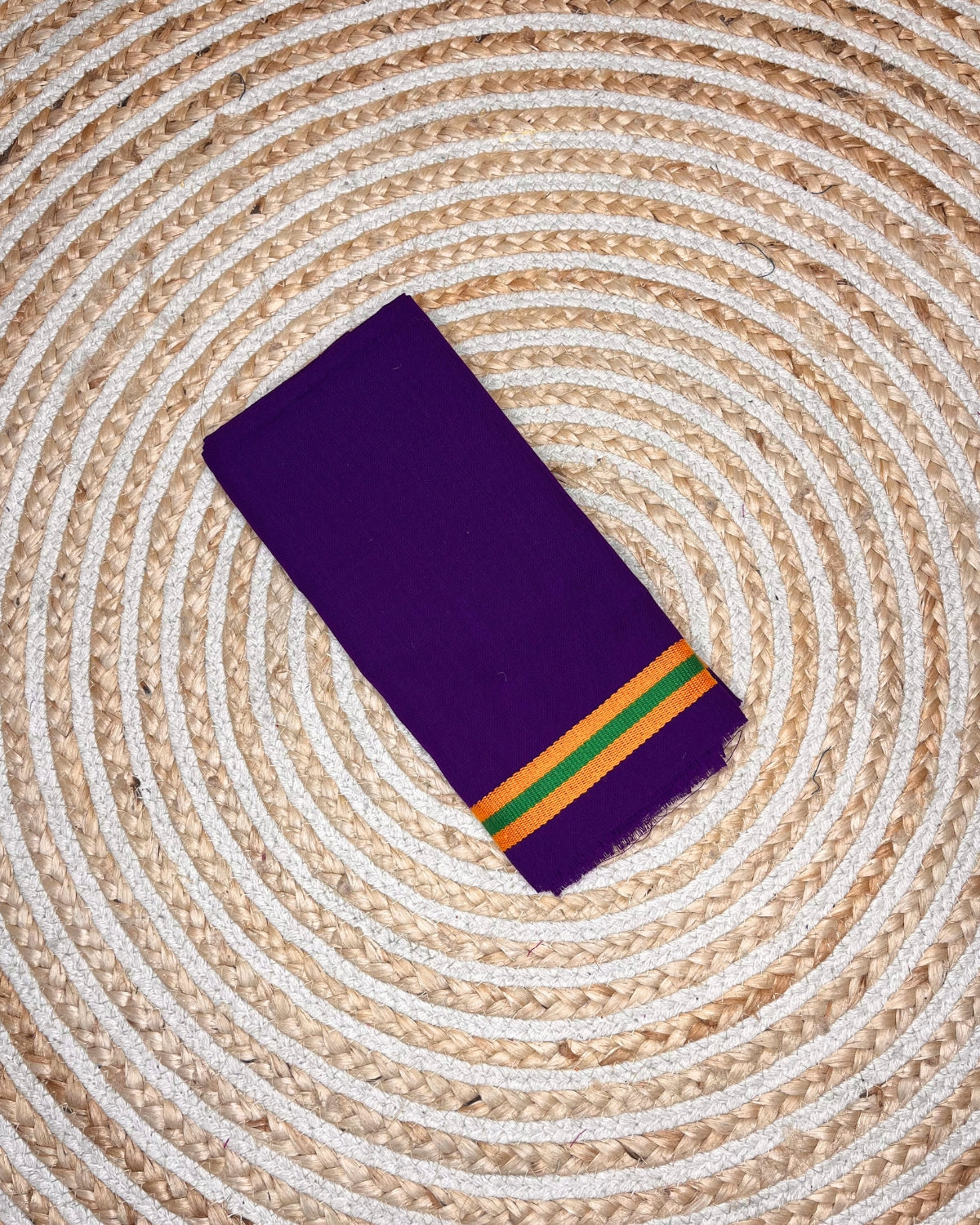 Ribi design Mising mekhela sador -Purple