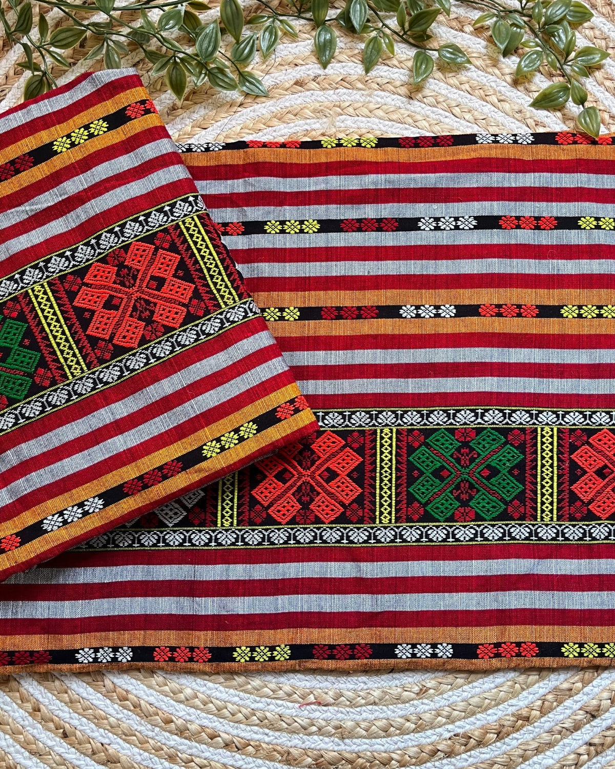 Ribi design Mising mekhela chadar - Black