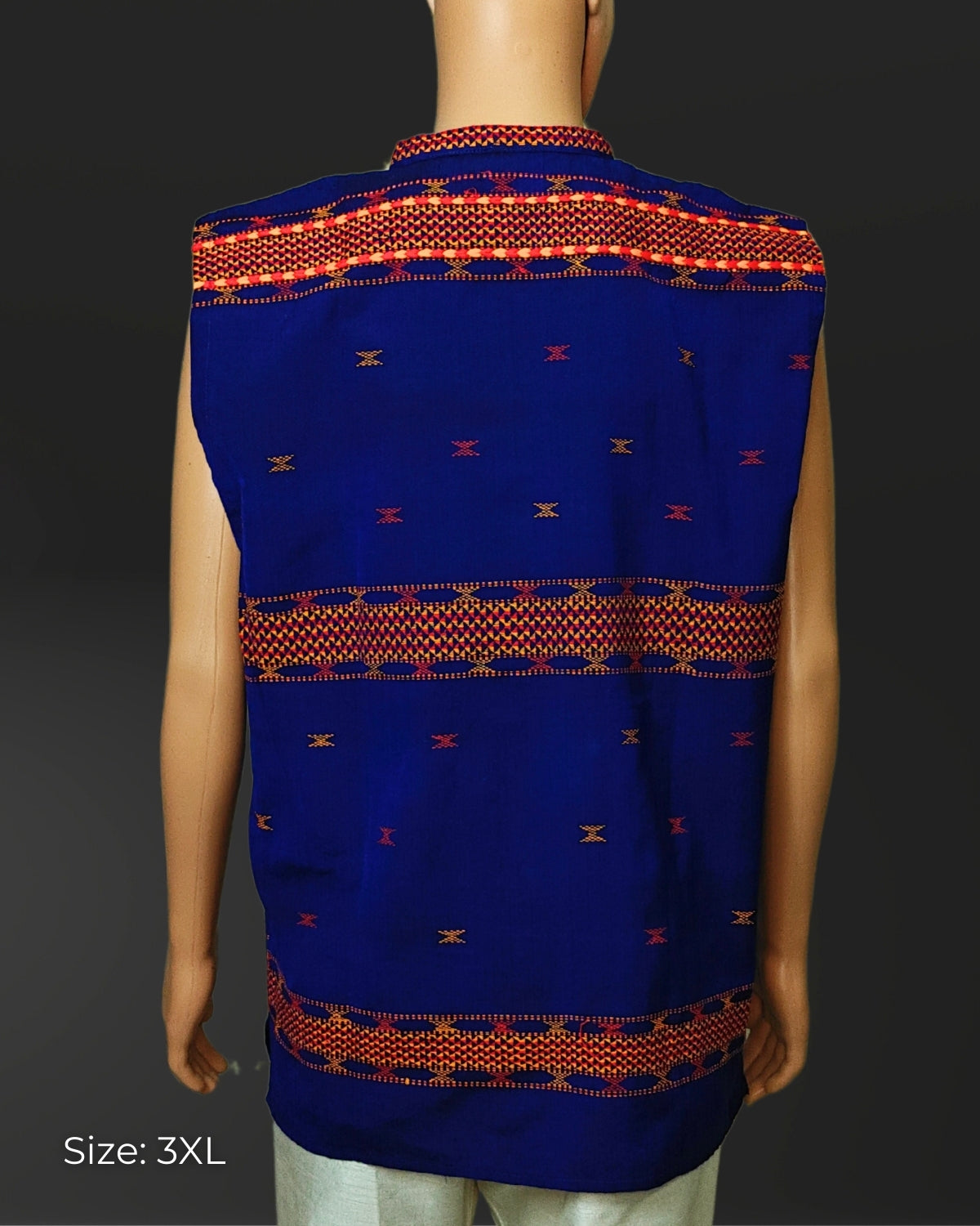 Blue Mibu galuk - Mising tribal waist coat