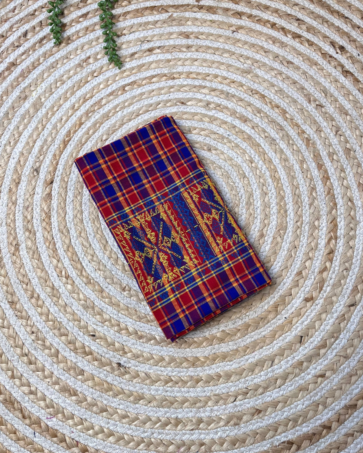 Pajok design Mising mekhela sador-Red