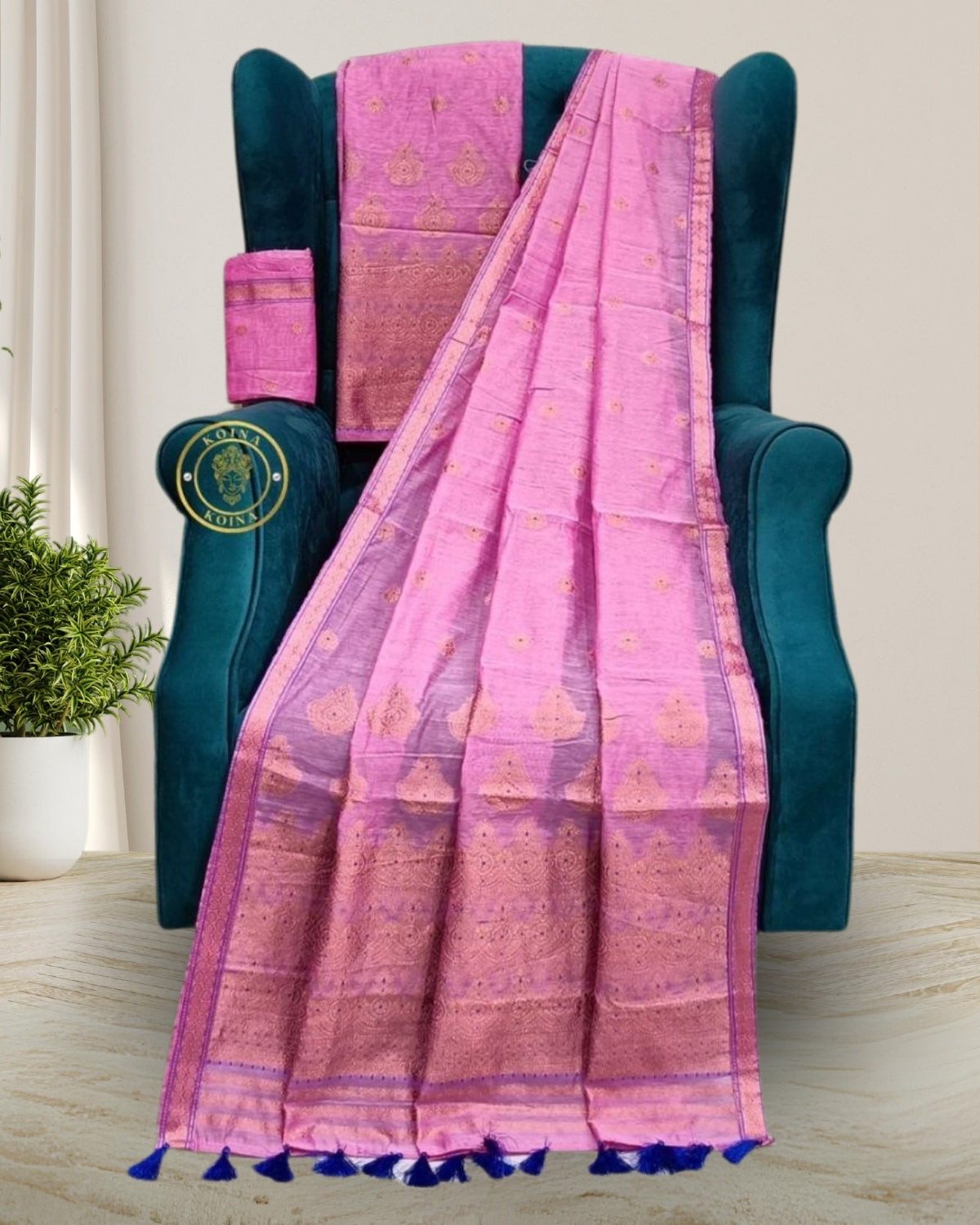 Slab cotton mekhela sador