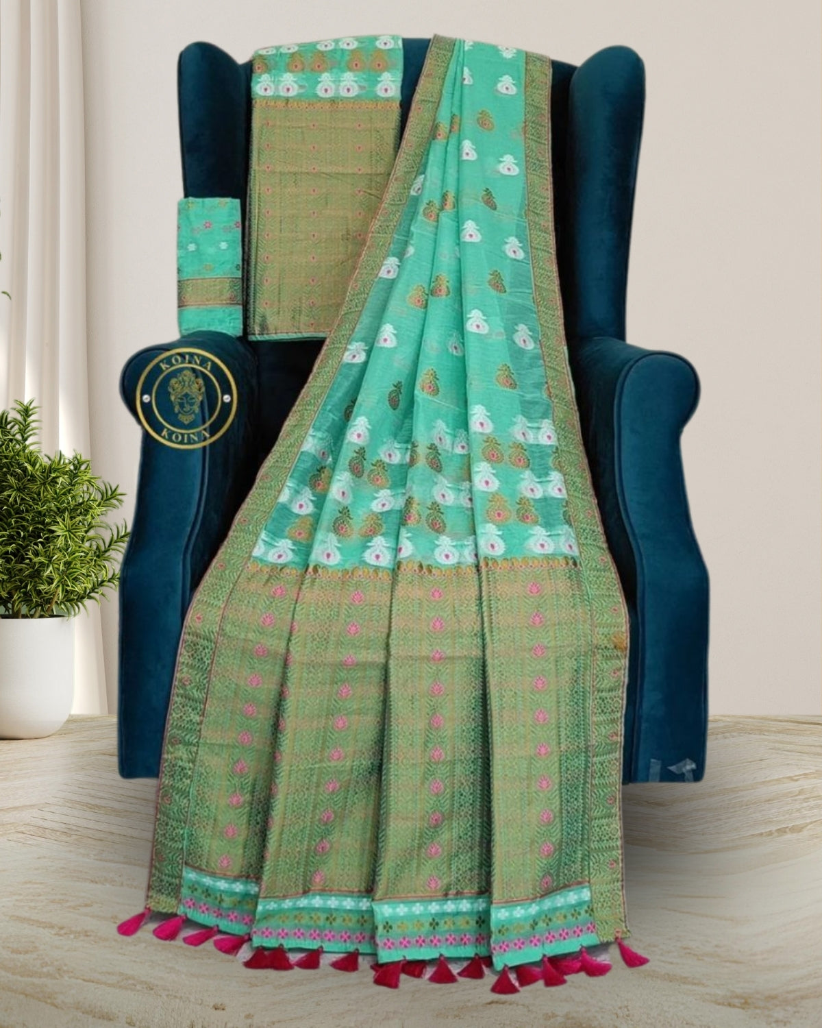 Slab cotton mekhela sador