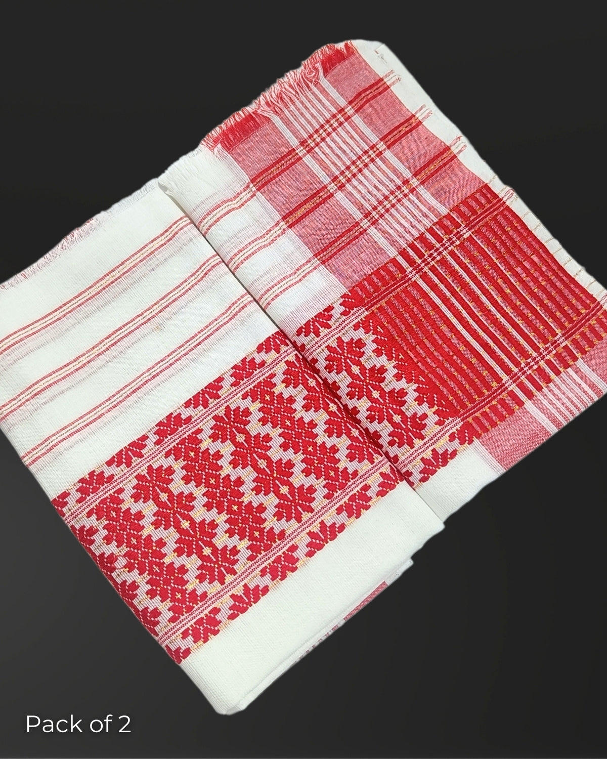 Assamese gamusa - cotton (Pack of 2)