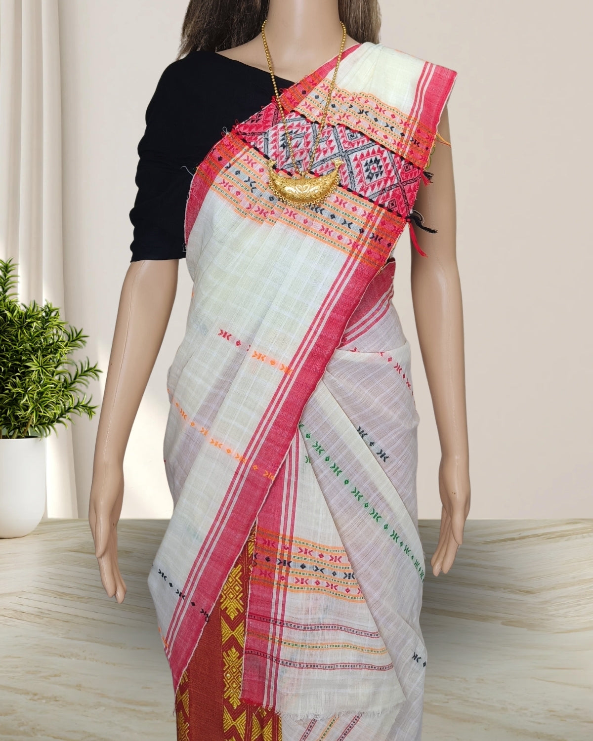 Gero design padmini cotton single sador