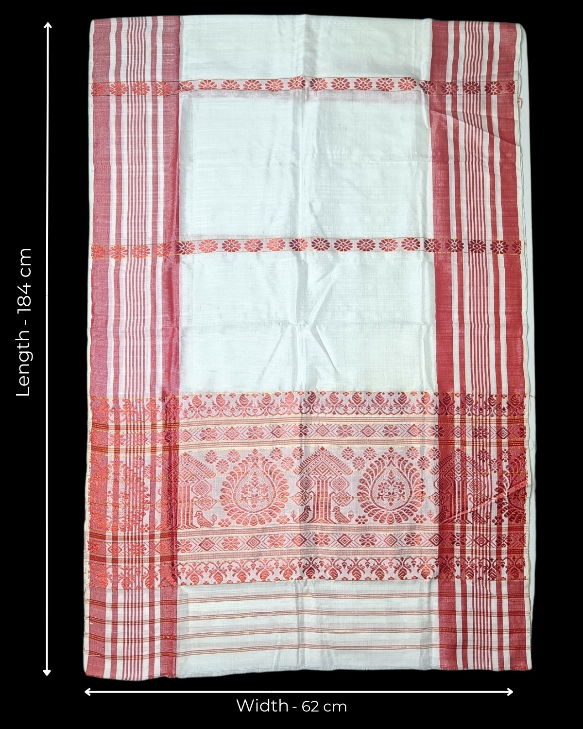 Mulberry silk x mercerised cotton - Assamese gamusa (Pak of 2)