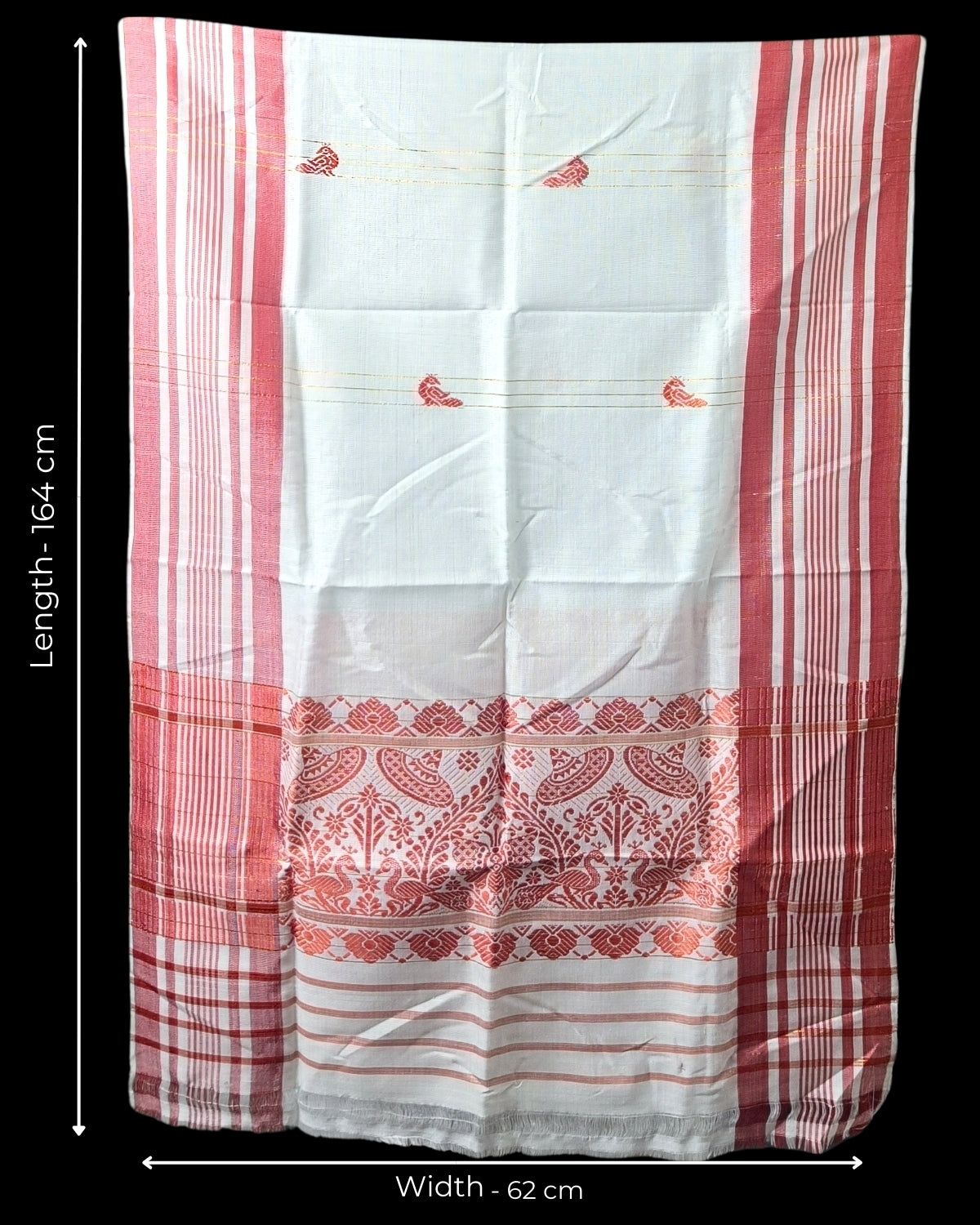 Mulberry silk x mercerised cotton - Assamese gamusa (Pak of 2)