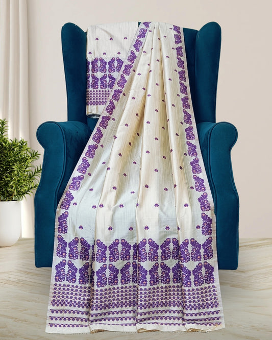 Raw silk mekhela sador