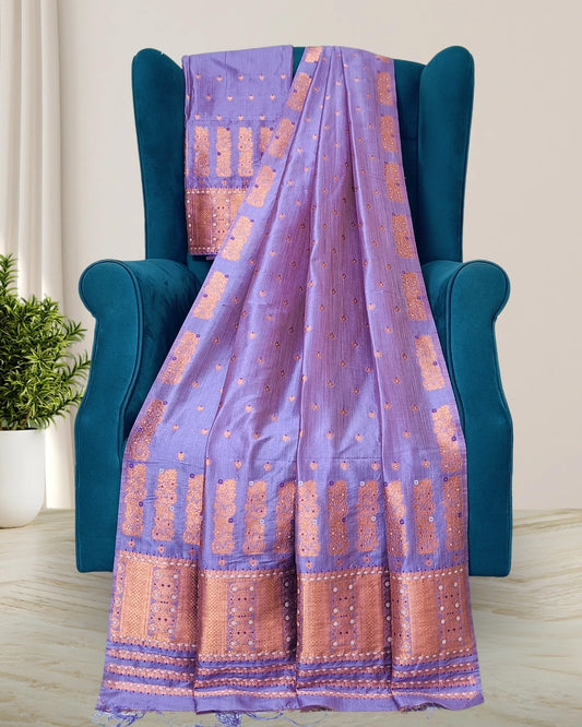 Raw silk mekhela sador