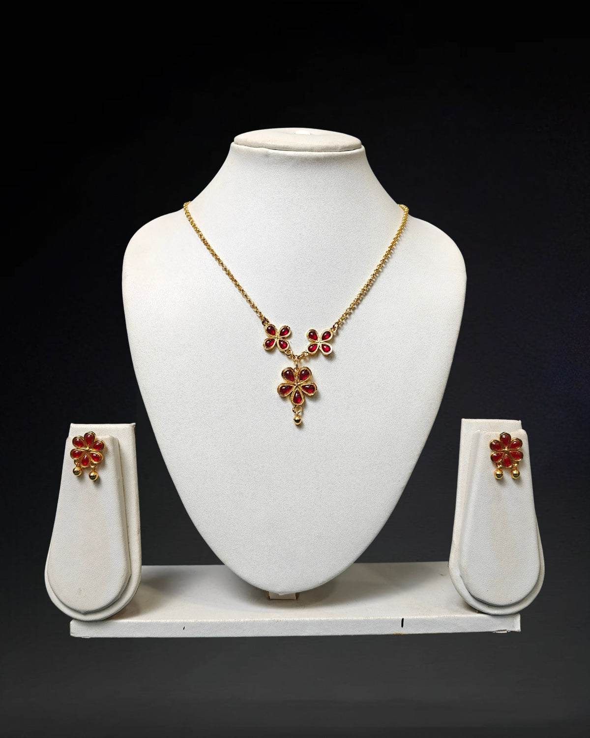 Flower design jewellery set