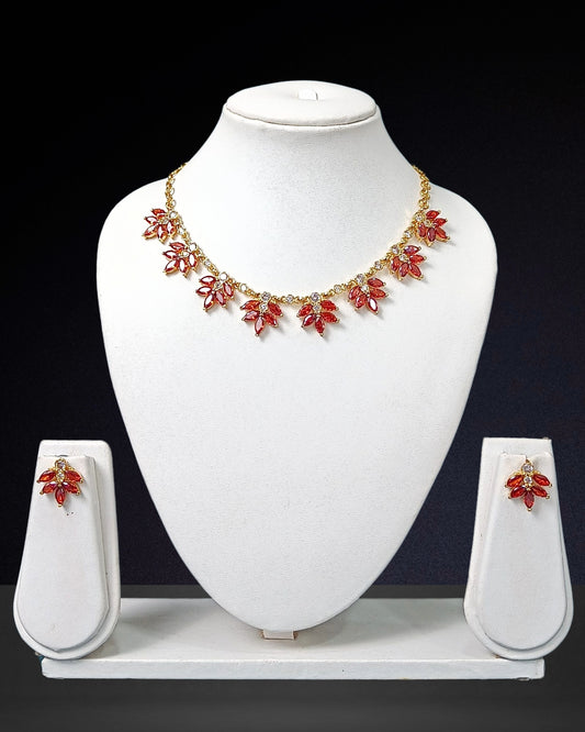 Maroon stone golpota set