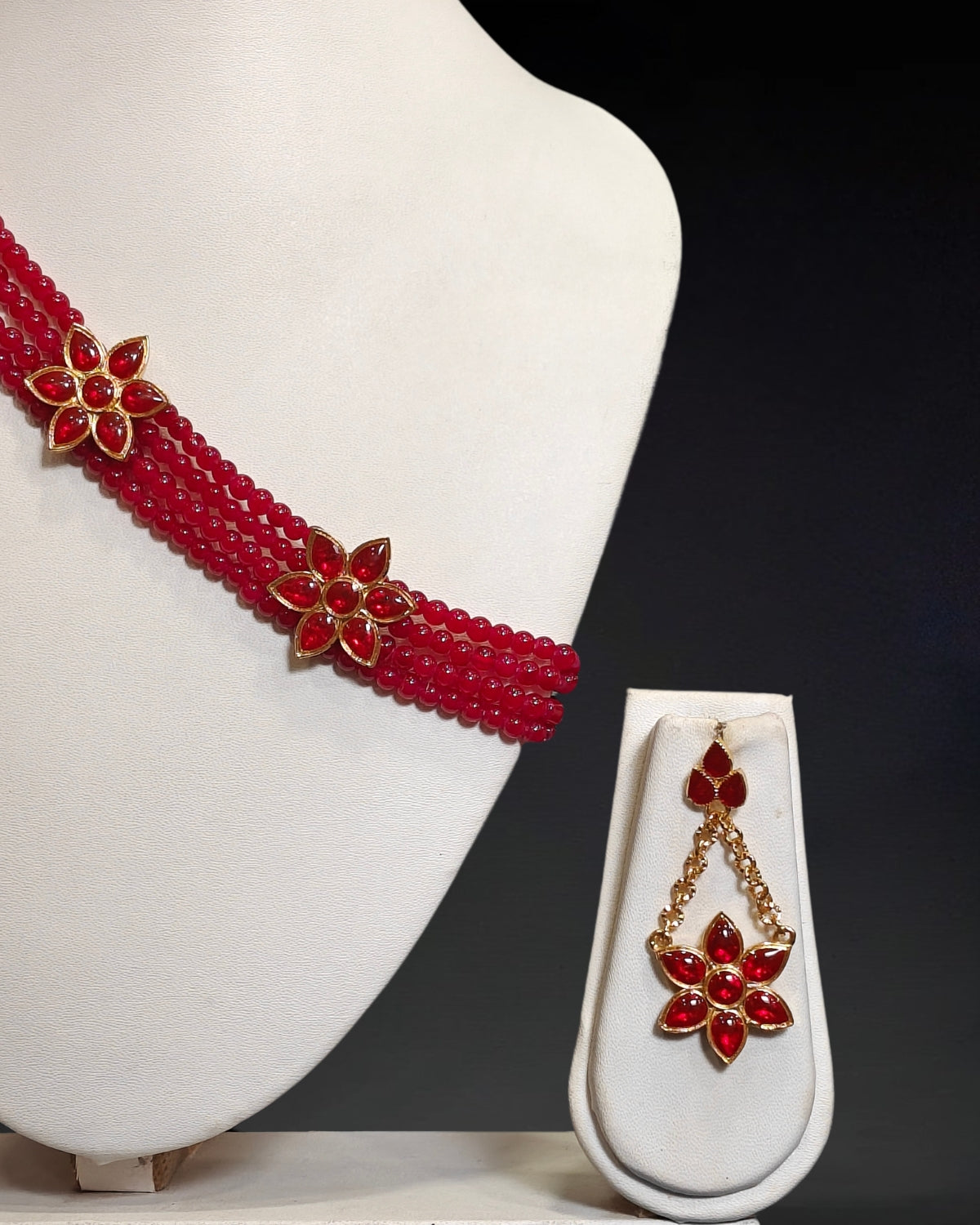 Red flower golpota set