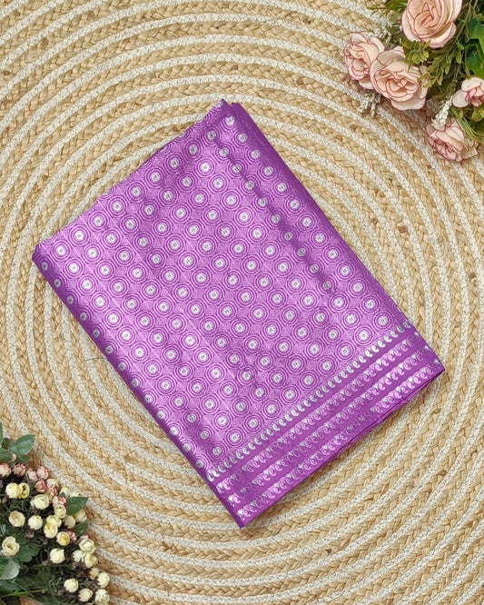 Semi paat mekhela sador - Orchid purple