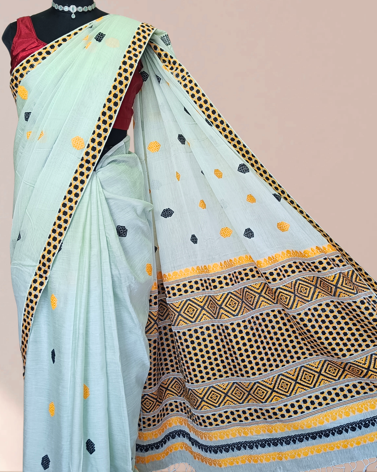 Premium kesapaat cotton saree - Pastel blue