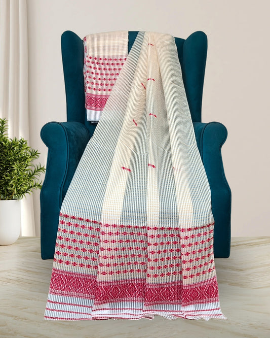 Pure nuni cotton mekhela sador