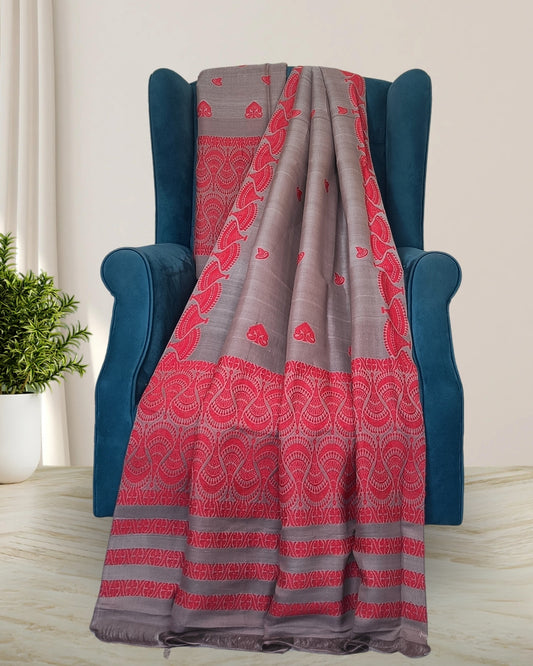 Semi nuni mekhela sador with fix border design 