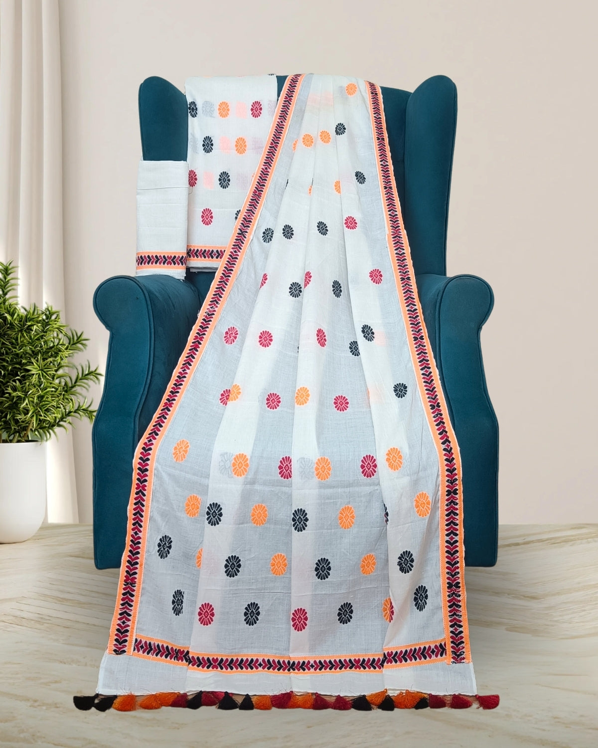 Orient cotton mekhela sador