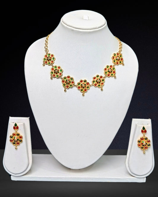 Multicolor flower golpata set