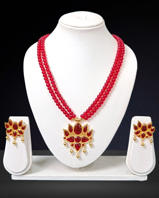 Red pearl lotus set